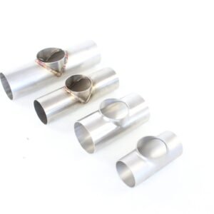 Raccord en T en inox avec col court