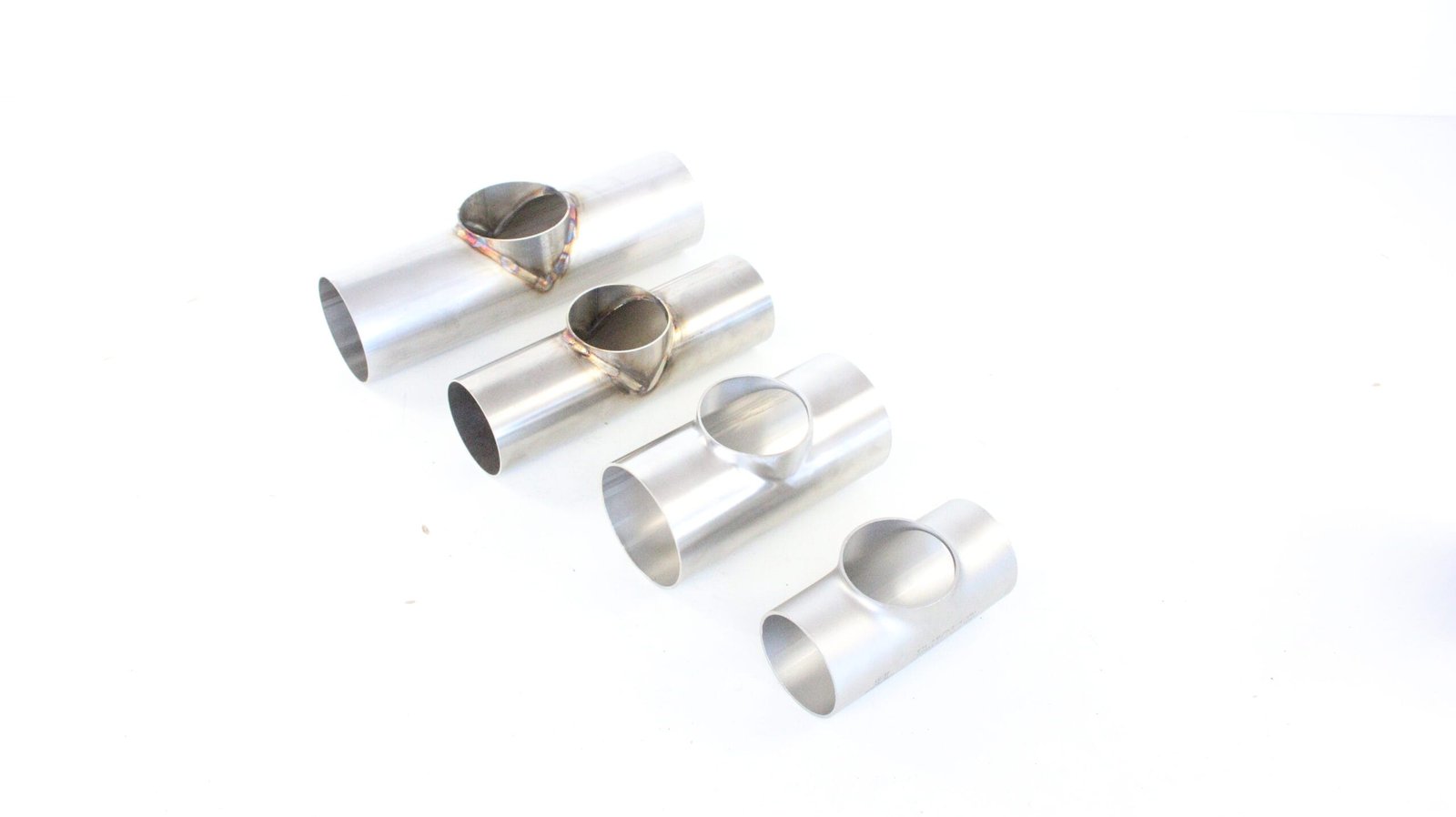 Raccord en T en inox avec col court